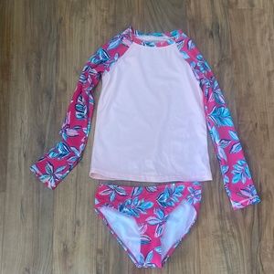 Pink Coverup with Bottom Swimsuit for kids